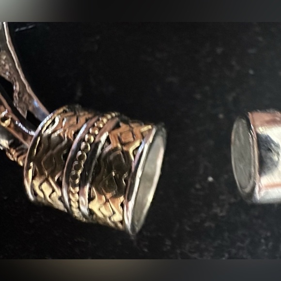 Ornate Two-Tone Bracelet Gold & Silver Rope,Gorgeous Magnetic-Clasp Elegant. - Picture 5 of 8